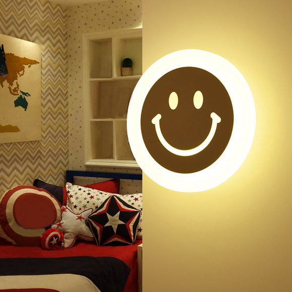 10W LED Round Smile Aisle Living Room Wall Light Indoor Bedside Lamp