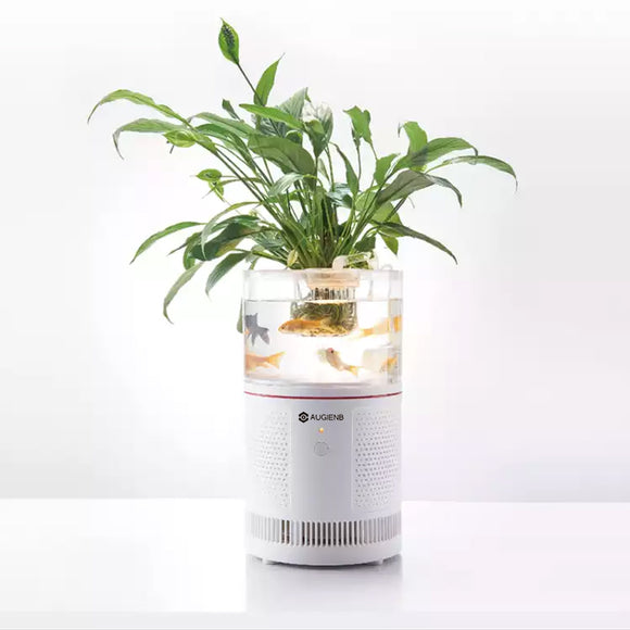 AUGIENB HEPA Desktop Ionizer Air Purifier +Aquarium Filter for Smoke Allergen
