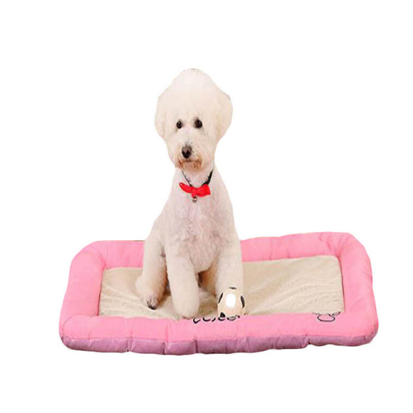 Pet Dog Beds Anti-bite Ice Silk Mesh Cloth Dog Cat Bed House Kennel Nest Pet Bed  Dogs Cushion