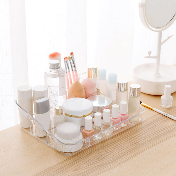 Plastic Makeup Organizer Desktop Cosmetic Holder Display Case Storage Box