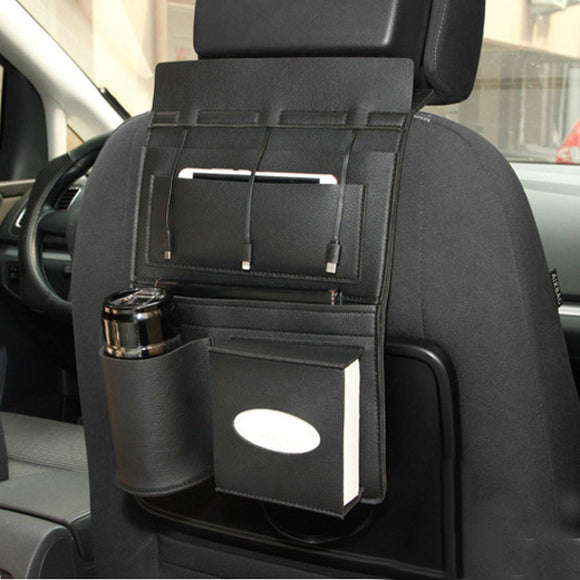Car Seat Back Multi Pocket Micro Usb 8Pin Type-c Charging Cable Storage Bag