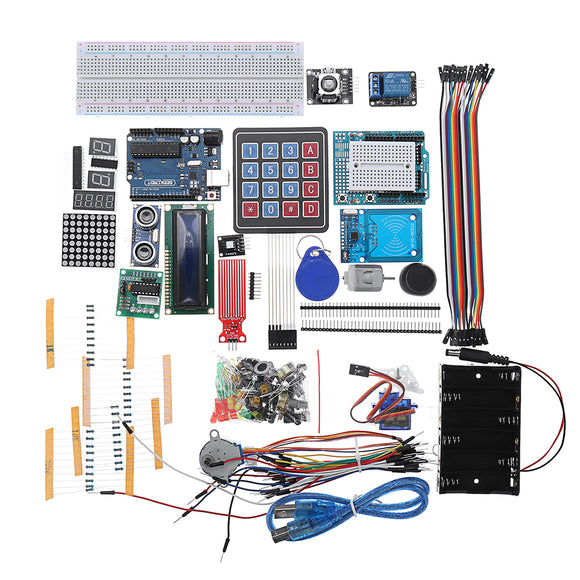 Geekcreit Starter Kits For Uno R3 Breadboard And Holder Step Motor / Servo /1602 LCD / Jumper Wire