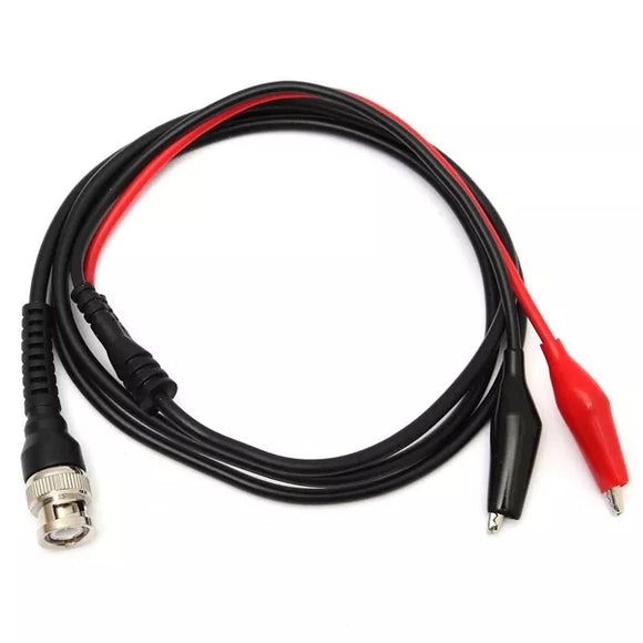 5 PCS  DANIU BNC Male Plug Q9 To Dual Crocodile Clip Y Splice Oscilloscope Test Probe Cable Lead 120CM