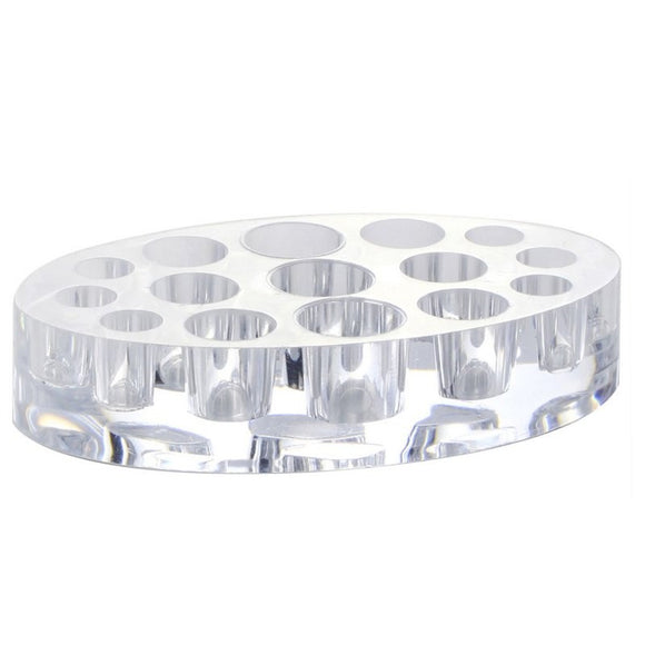 19 Holes Acrylic Tattoo Accessories Acrylic Pigment Ink Cap Cup Oval Clear Holder Stand