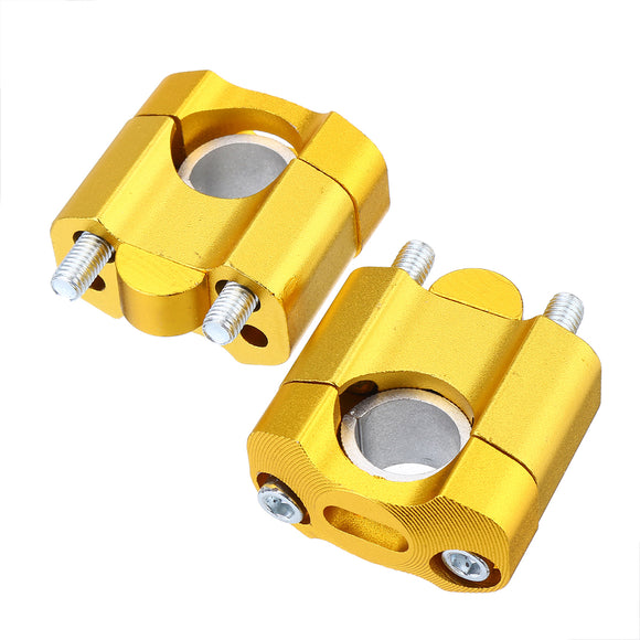 2PCS HandleBar Riser Mount Clamp Adapter 22 & 28mm Alu Dirt Bike ATV Universal