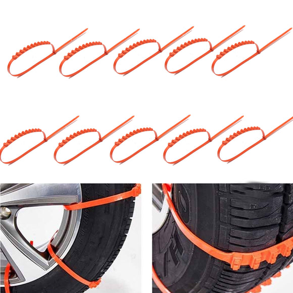 10PCS Car Truck Snow Ice Mud Chains Wheel Tyre Tire Anti Skid Thickened Tendon