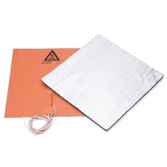 220V 750W 300*300mm Silicone Heated Bed Heating Pad + Heat Insulation Cotton Kit