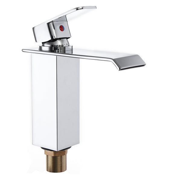 Quartet Curved Mouth Waterfall Cold Hot Mix Kitchen and Bathroom Sink Faucet