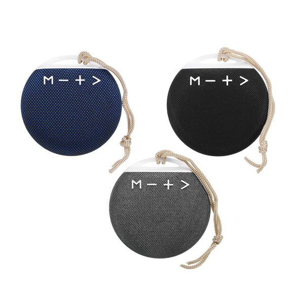 Portable Mini Outdoor Wireless Bluetooth Stereo Cloth Speaker with Lanyard Strap Microphone