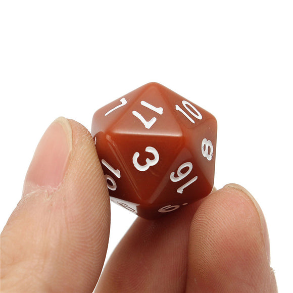 1PC D20 Gaming Dice Twenty Sided Die RPG For Birthday Parties Game Toy Random Color