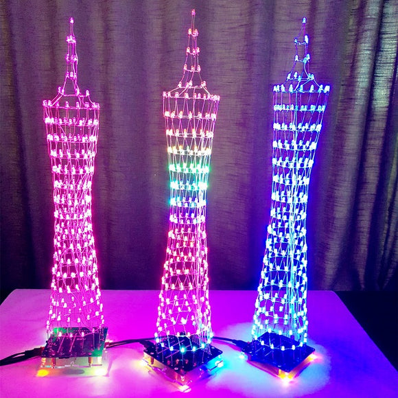Geekcreit DIY LED Light Cube Canton Tower Suite Wireless Remote Control Electronic Kit