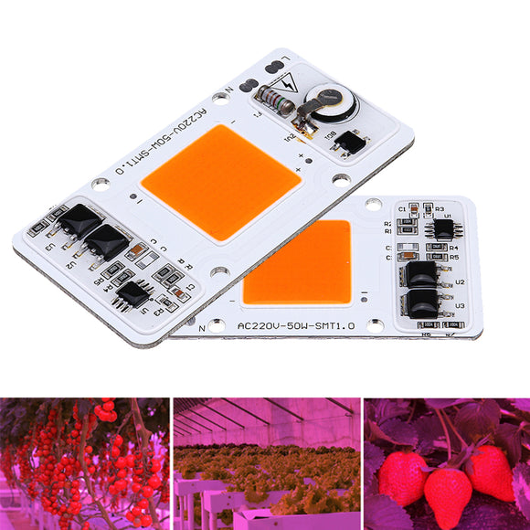 50W Full Spectrum Thunder Protection Smart IC Control LED COB Grow Light Chip for Plant AC220-240V