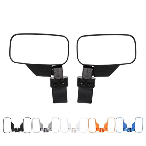 Pair Universal Motorcycle Mirrors UTV Handle Bar Side Rear View Mirrors Shockproof