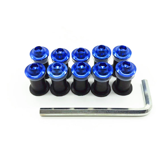 10PCS Screws Set Motorcycle Fairing Windshield Body Modification Bolt Set