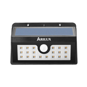 ARILUX AL-SL05 Wireless Solar 20 LED Waterproof PIR Motion Sensor Outdoor Warm White Wall Light