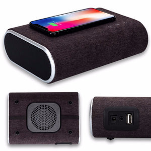 Qi Wireless Charger with Bluetooth Speaker Music Player Portable Travel For Iphone 8 X