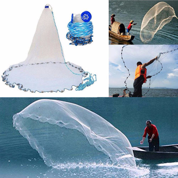 Outdoor Hand Throw Fishing Net Casting Easy Fishing Bait Catch