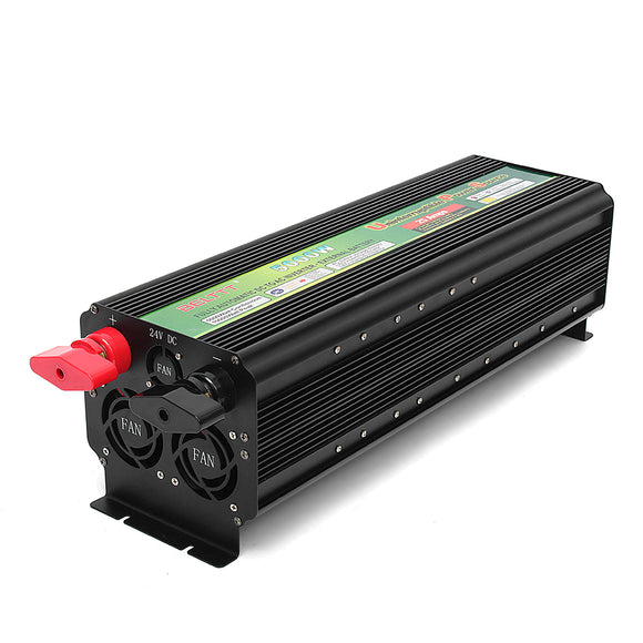 DC 12V/24V To AC 220V 5000W Power Inverter Converter Charger Dual LCD Display 10000W Peak