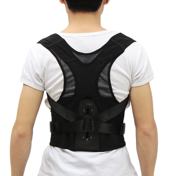 Breathable Adjustable Body Back Posture Support Corrector Lumbar Shoulder Brace Belt