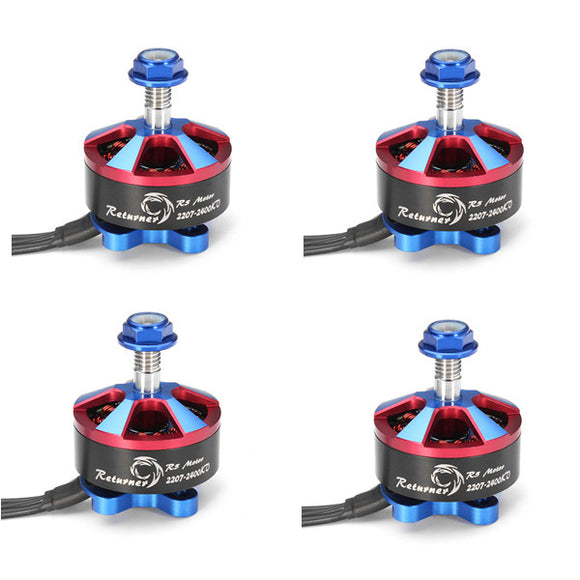 4 PCS BrotherHobby Returner R5 2207 2400KV 4-5S Brushless Motor for RC FPV Racing Drone