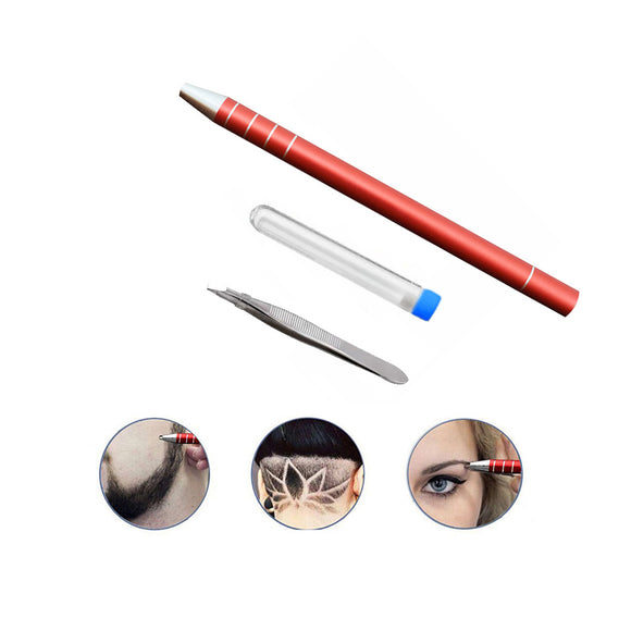 Minleaf Hair Fashion Barber Engraving Pen Hair Styling Hairdressing Pen Head Scoring Eyebrows Steel Razor Carving Pen