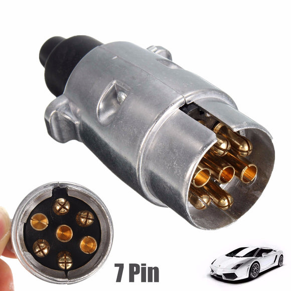 7Pin Towing Socket Electrics Adapter Aluminium Plug 12N Type For Car Trailer EU