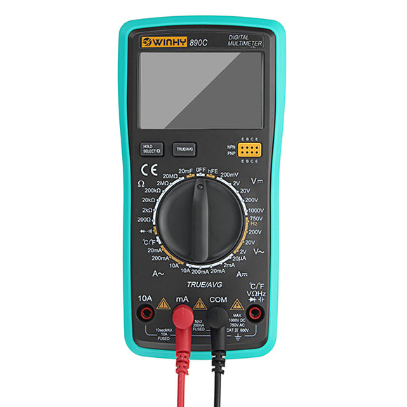 WINHY 890C Digital True RMS 2000counts Multimeter Digital Meter AC/DC Current Voltage Frequency