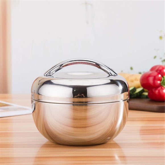 0.8/1/1.3L 2 Layer Stainless Steel Lunch Box Insulated Bento Box Food Storage