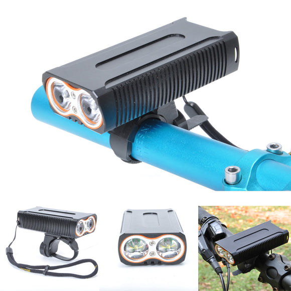 XANES DL09 800LM 2 x T6 LED 4 Modes Wide Angle IP65 Waterproof USB Charging Bike Front Light