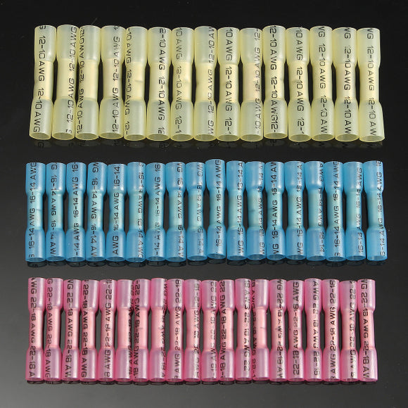 50Pcs PE Insulator Connecctors Heat Shrink Tube Insulation Crimp Terminals Set