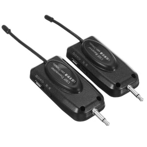 UHF Wireless Audio Transmitter Receiver System For Electric Guitar Bass US Plug