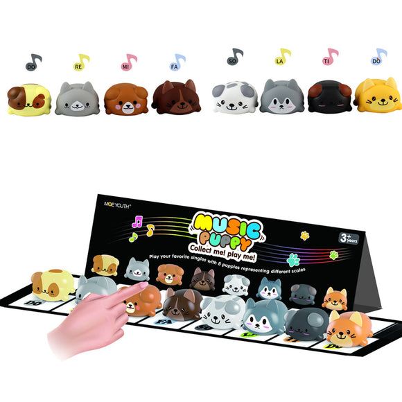 MOEYOUTH 8PCS/Set Musical Scale Dog Puppy Touch Sensitive Piano Learning