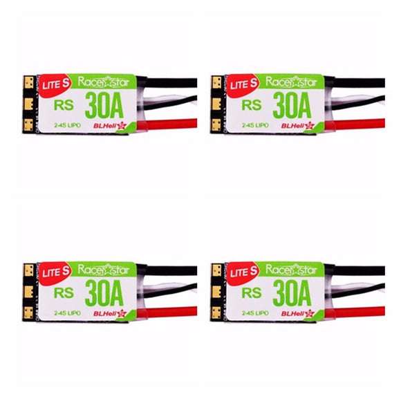 4 PCS Racerstar RS30A Lites 30A Blheli_S BB2 2-4S Brushless ESC for RC FPV Racing Drone