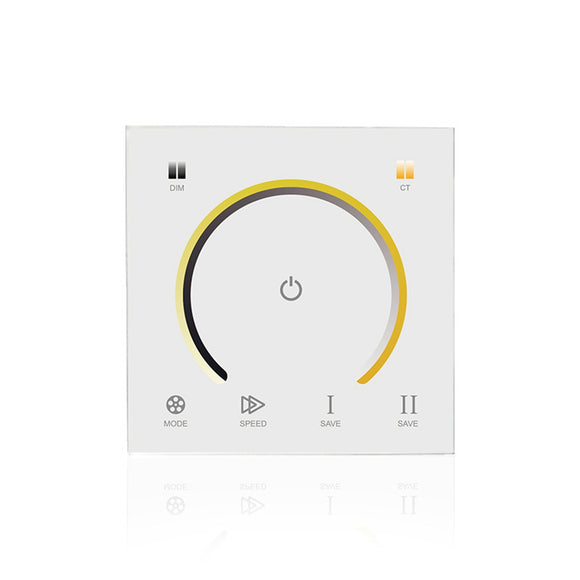 LUSTREON DC12-24V 3CH Touch Panel Light Switch CCT Color Temperature Dimmer Controller for LED Strip