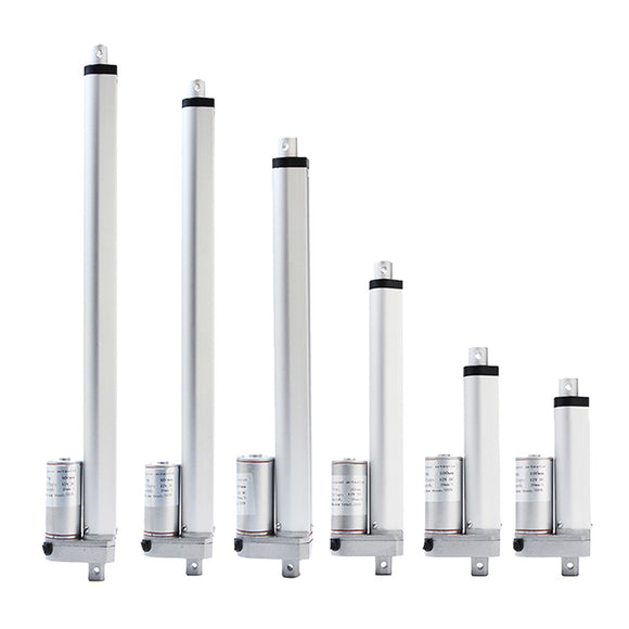 DC 12V 1500N 6mm/s Linear Actuator Motor 50mm-500mm Aluminum Alloy IP54 2-20 Inch Linear Actuator