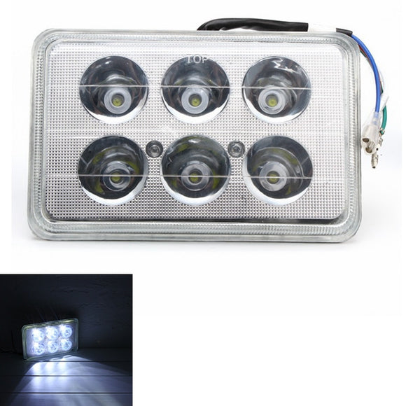 Motorcycle 6LED 18W 1500LM Spot Lightt Angel Eyes Headlight