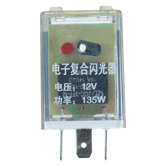 12V 3 Pin LED Flasher Relay Unit For Turn Signal Indicator Blinker Flash