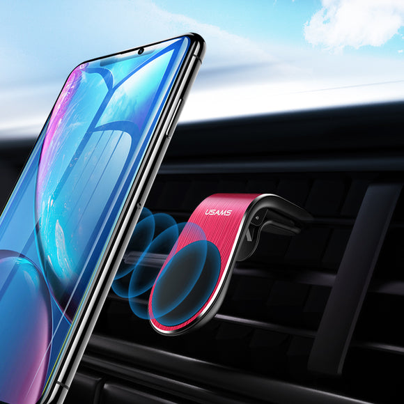 USAMS Metal Magnetic Adsorption Air Vent Car Phone Holder Car Mount For 3.5-6.5 Inch Smart Phone