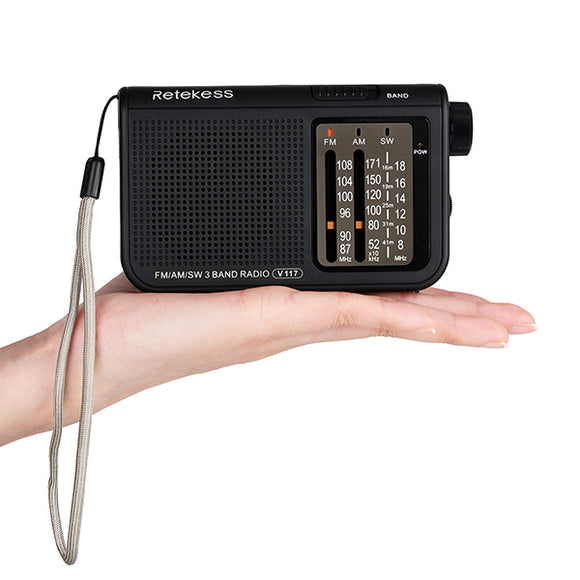 Retekess V-117 FM AM SW Radio Shortwave Transistor Radio