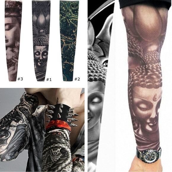 Tattoo Sleeves Arm Stockings Motor Bike Riding Cycling Outdoor Sports Sunscreen