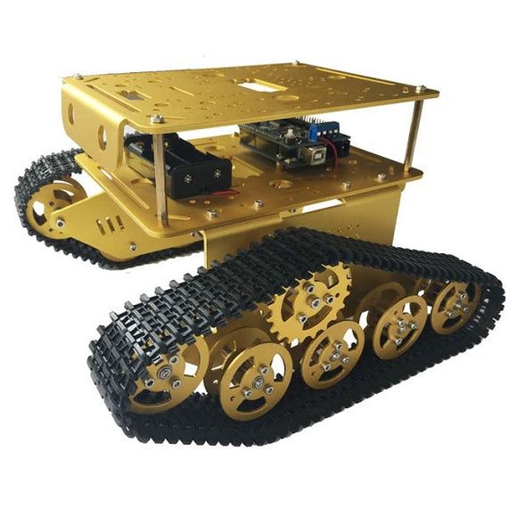 DT300 WIFI Double Layer Decker Tracked Model Robot Tank DIY Kit Compatible With Arduino UNO R3