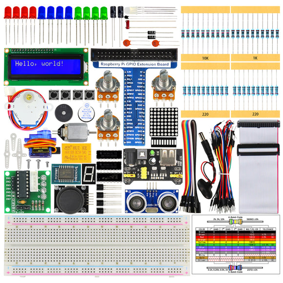 Freenove Ultrasonic Starter Kits For  Raspberry Pi 3 B+ With 358 Pages Detailed Tutorials Python C Java 171 Items 47 Projects RPi 3B+ 3B 3A+ 2B 1B+ 1A+ Zero W