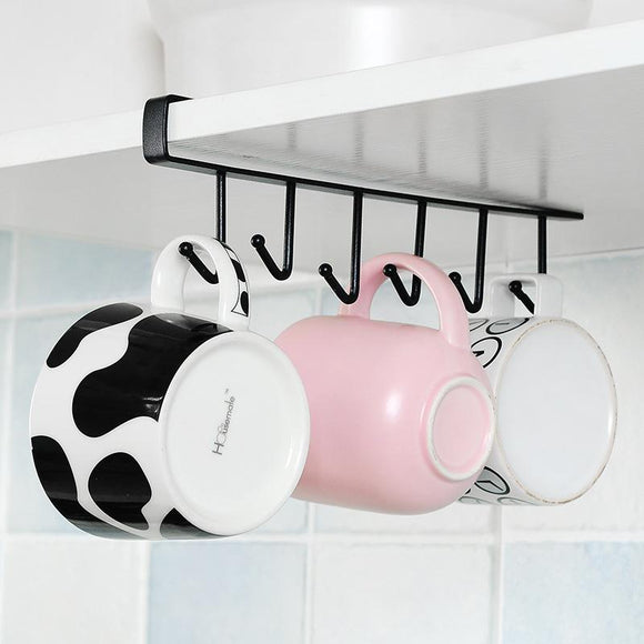 2 Colors Closet Finishing Rack Kitchen Home Hooks