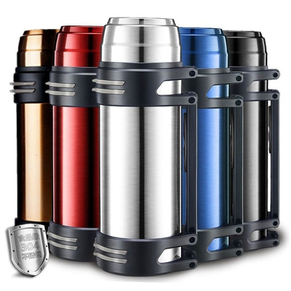 1.2L/1.6L Vacuum Cup Stainless Steel Tea Bottle Water Mug Cup Portable Thermos Sport