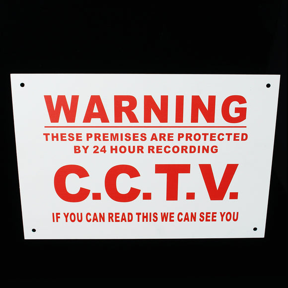 A4 Warning Sign 24 Hour CCTV We Can See You Metal Sticker Security Safety Sign