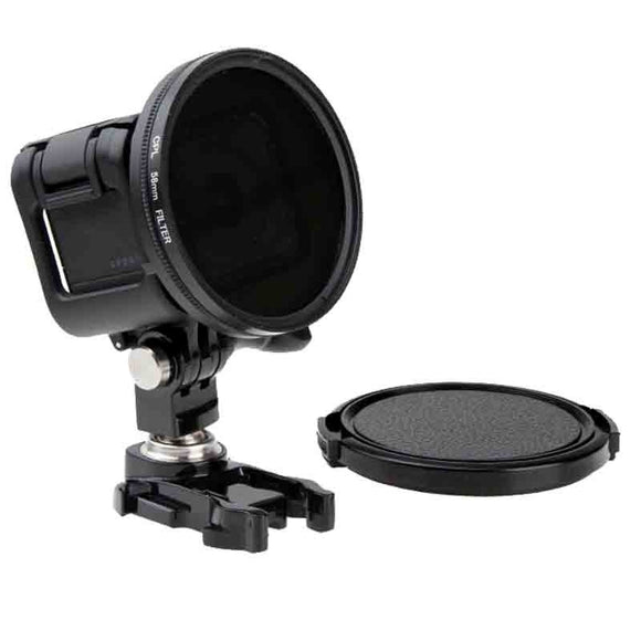 58mm Circular Polarizing CPL Filter Cap Lens for Canon Nikon Sony Olympus Gopro Hero 3 Action Camera