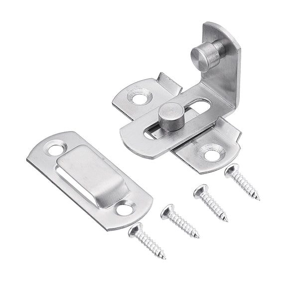 90 Degree Buckle Bolt Barn Door Lock Latch Hasp Sliding Door Buckle for Toilet Doors and Windows