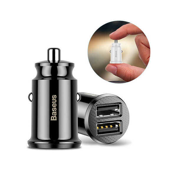 Baseus 3.1A Dual USB Ports Smart Fast Car Charger With LED Indicator For Smart Phone Tablet Camer