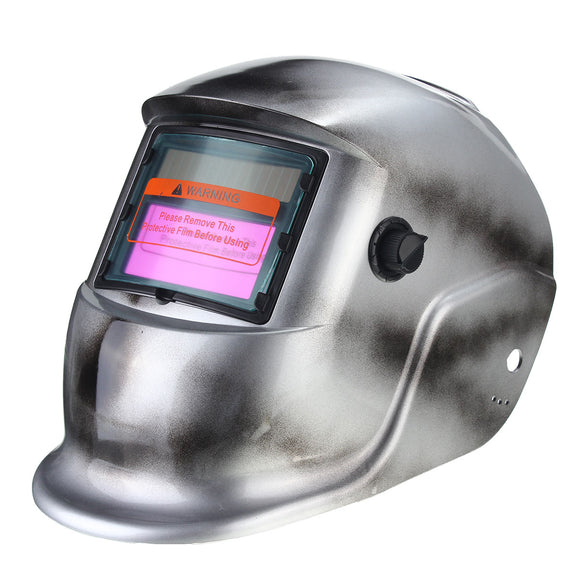 Silver Solar Auto Darkening Welding Helmet TIG MIG Welder Lens Mask