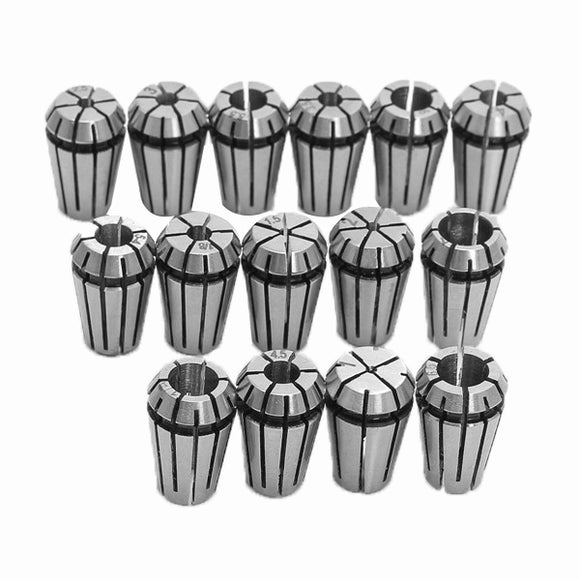 15pcs ER11 1-7mm Spring Collet Set for CNC Milling Lathe Tool